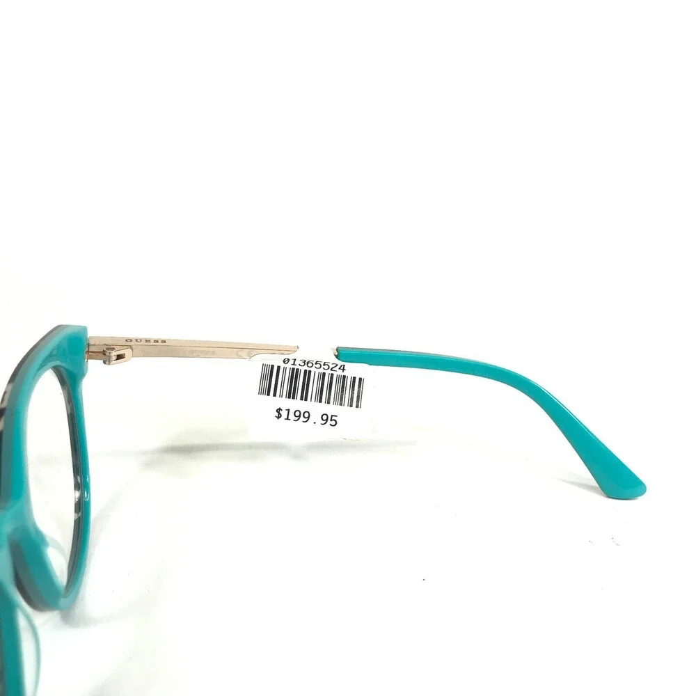 Guess Eyeglasses Frames GU2799 095 Black Blue Gold Round Full Rim 52-16-140